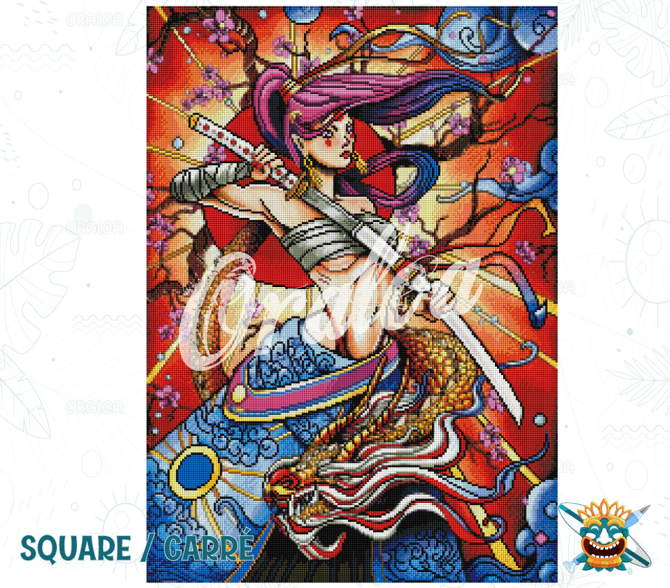 Zoom Diamond Painting Oraloa Samourai Girl - Kreativset