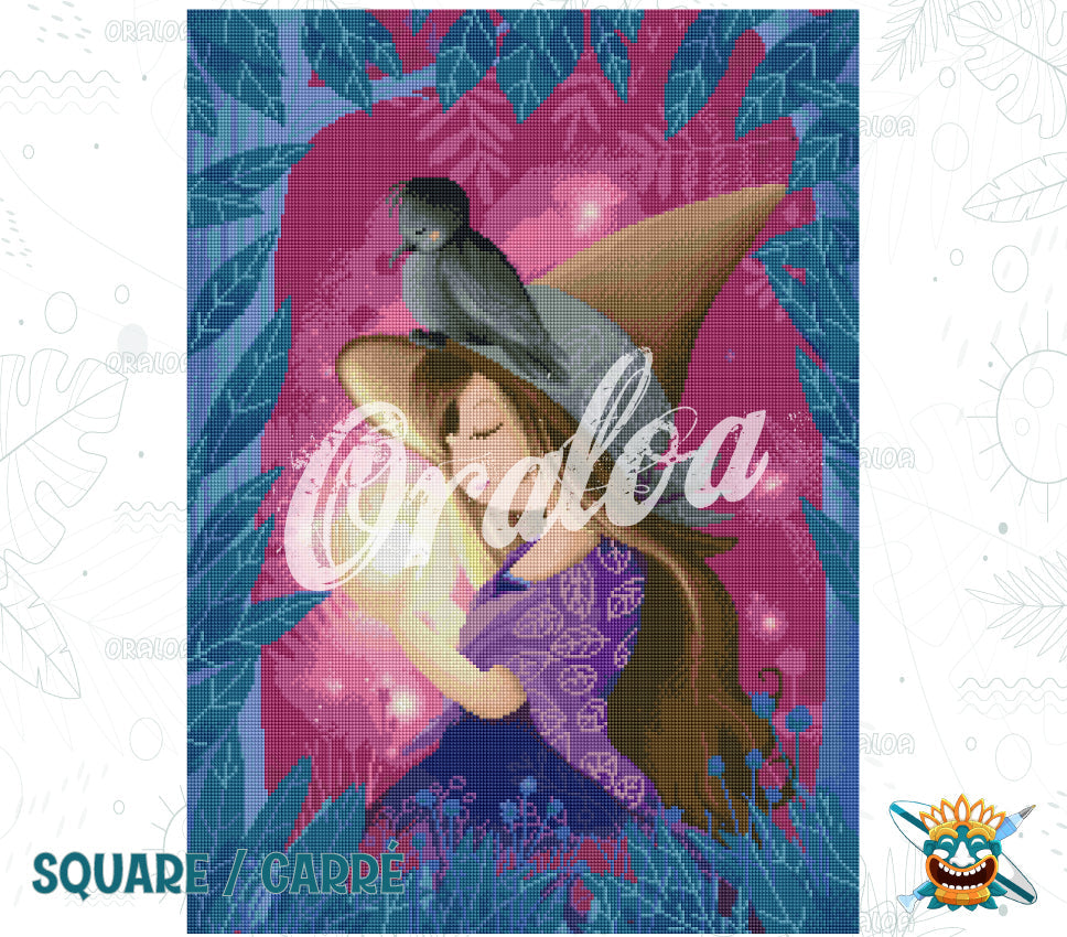 Detail Diamond Painting The Witch Oraloa - Diamond embroidery