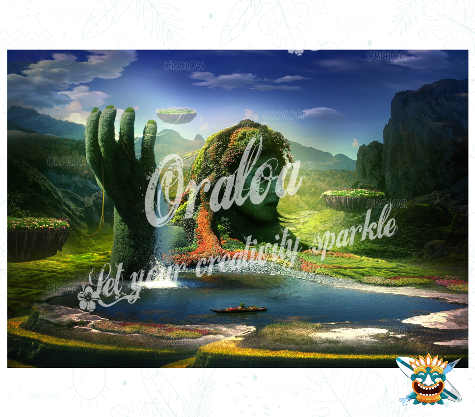 Oraloa Valley of Flowers - Diamond Painting complete art therapy kit