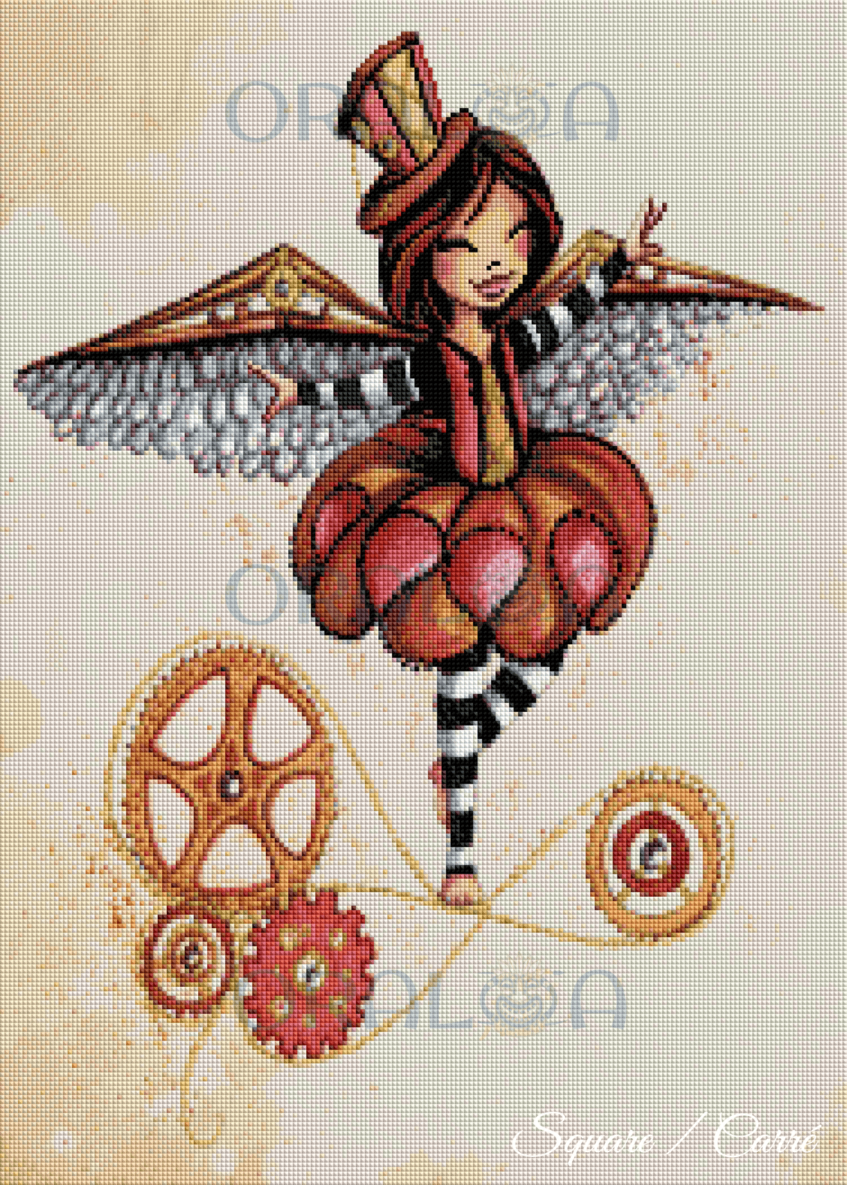 Detail Diamond Painting Les Petites Miss: Angel Oraloa - Diamond embroidery