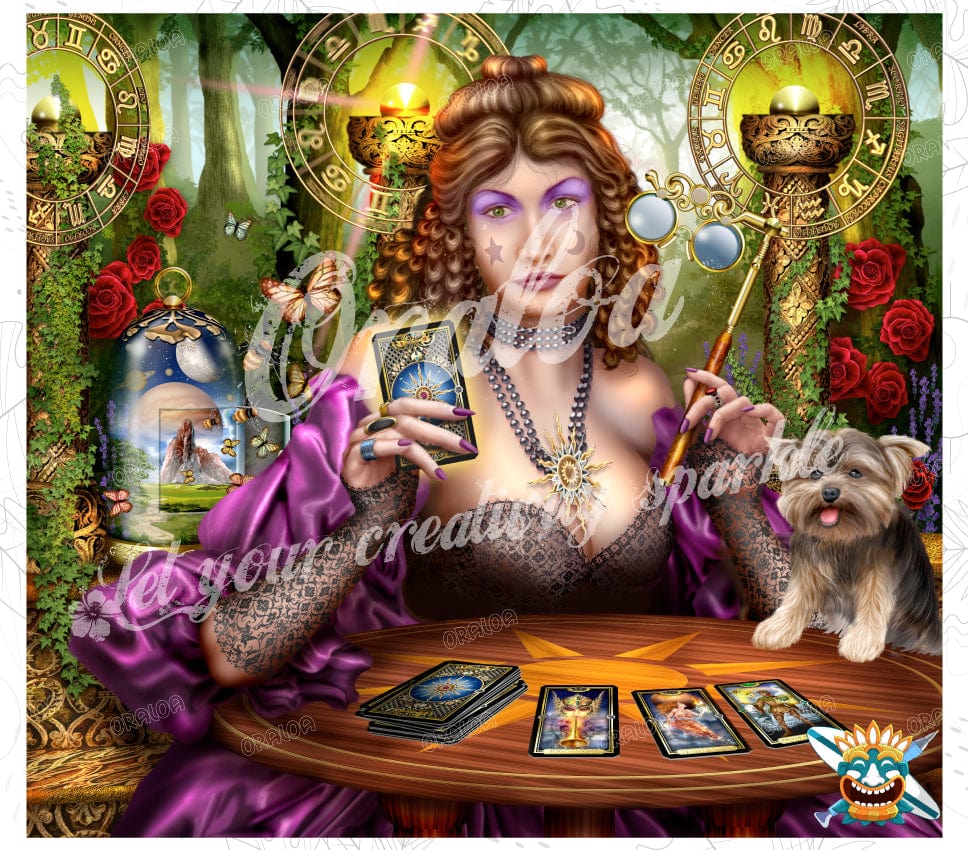 Bordado de diamante Reading The Gilded Tarot - Oraloa Diamond Painting creativo