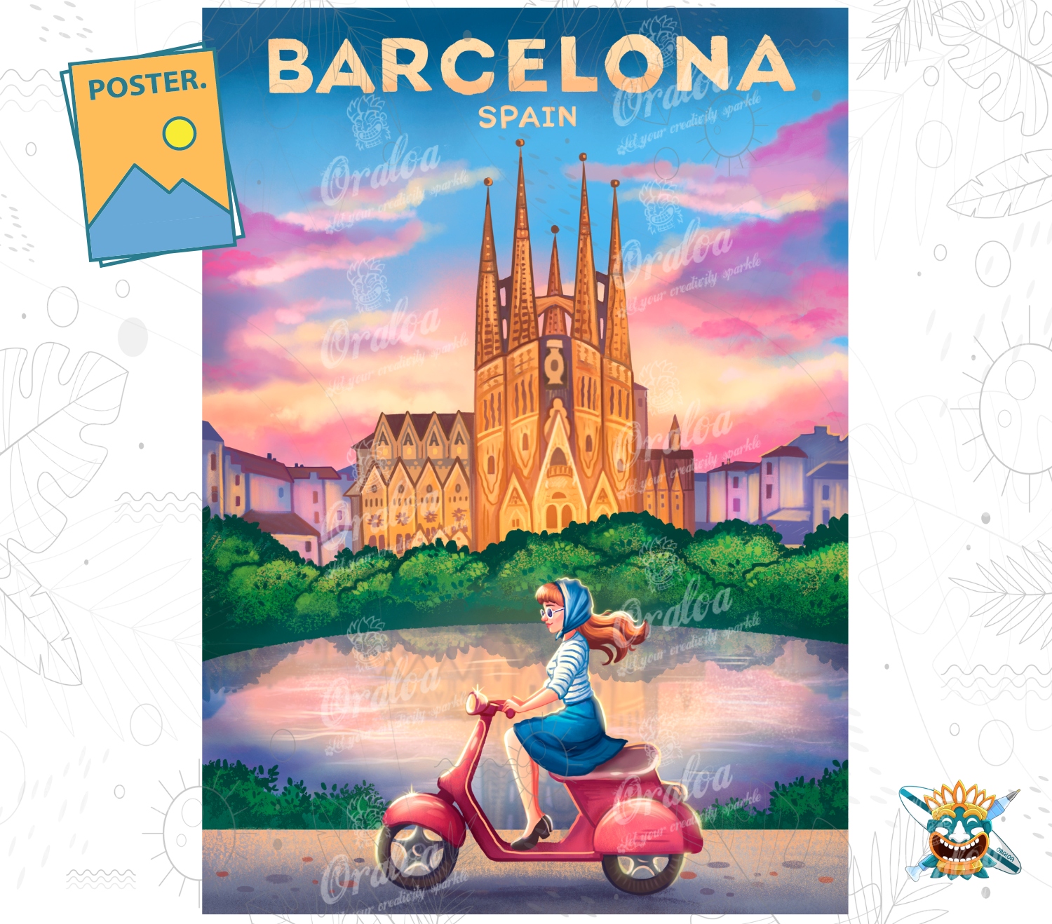 Oraloa Poster: Barcelona