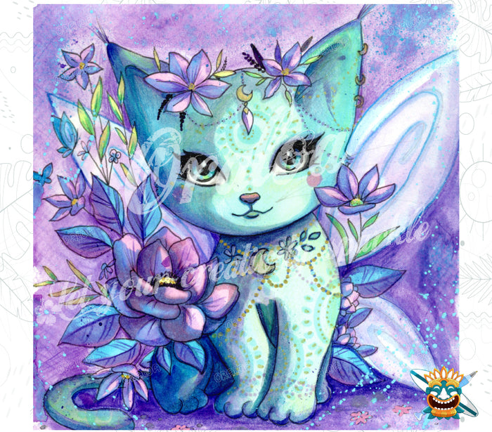 Chat Fleuri