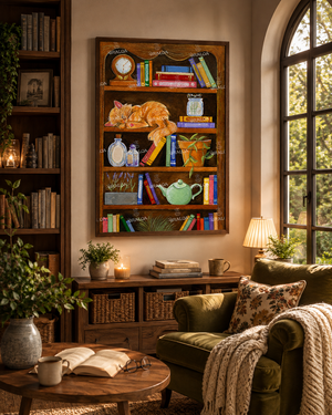 Gemütliches Bücherregal 