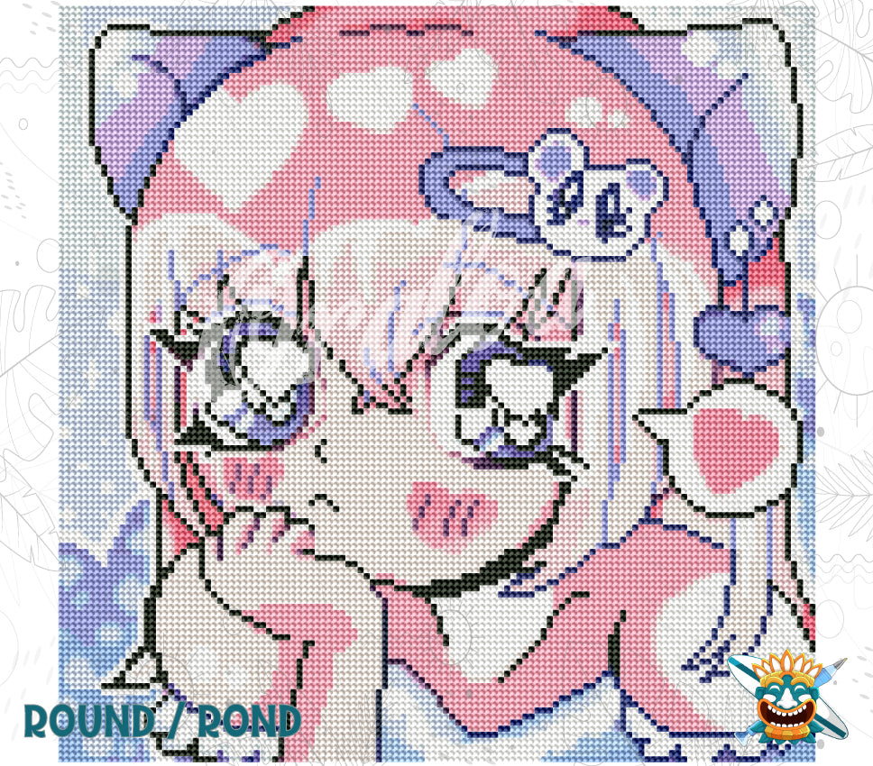 Cute Catgirl in Diamond Painting - By CuteSpike Z at Oraloa
