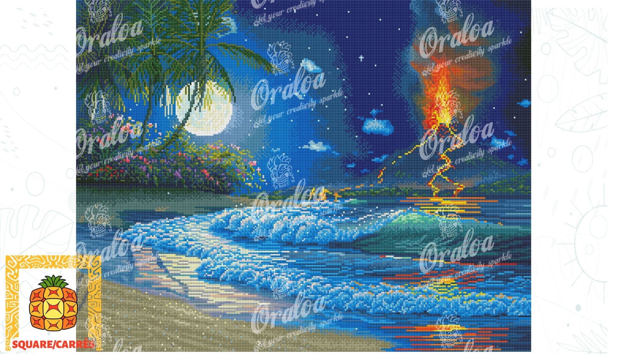 Diamond painting Volcano Moon by Al Hogue at Oraloa