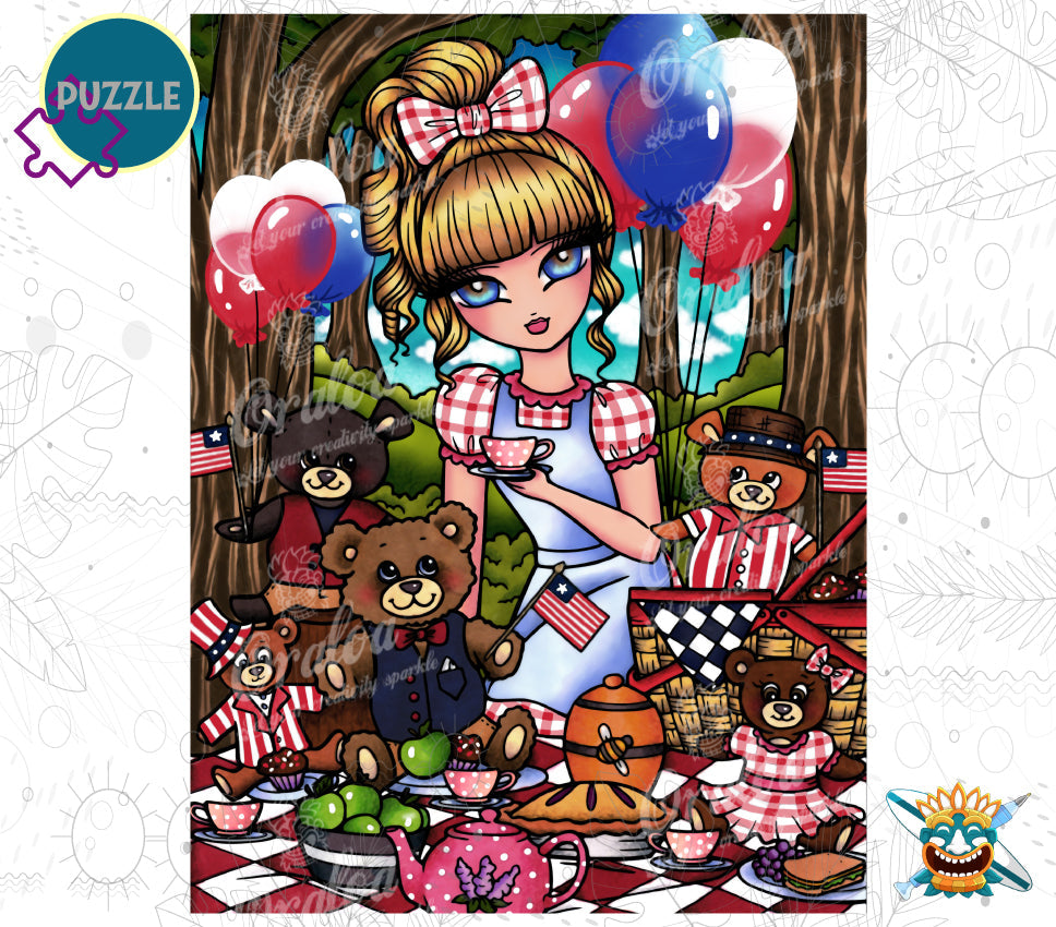 1000-teiliges Puzzle: Teddybär