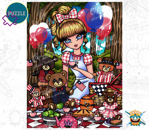 1000-teiliges Puzzle: Teddybär