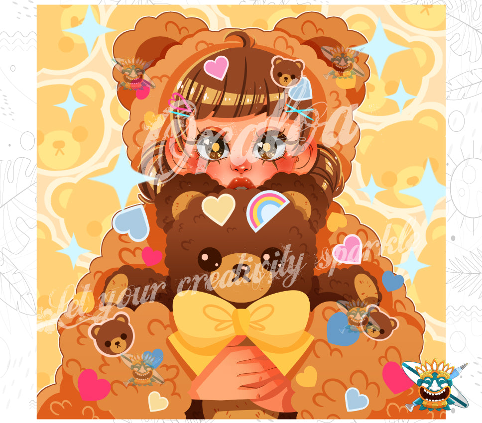 Love My Bear in Diamond Painting - By Marie Antoinette Cailao at