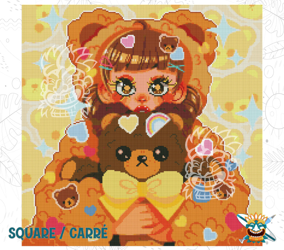 Love My Bear in Diamond Painting - By Marie Antoinette Cailao at