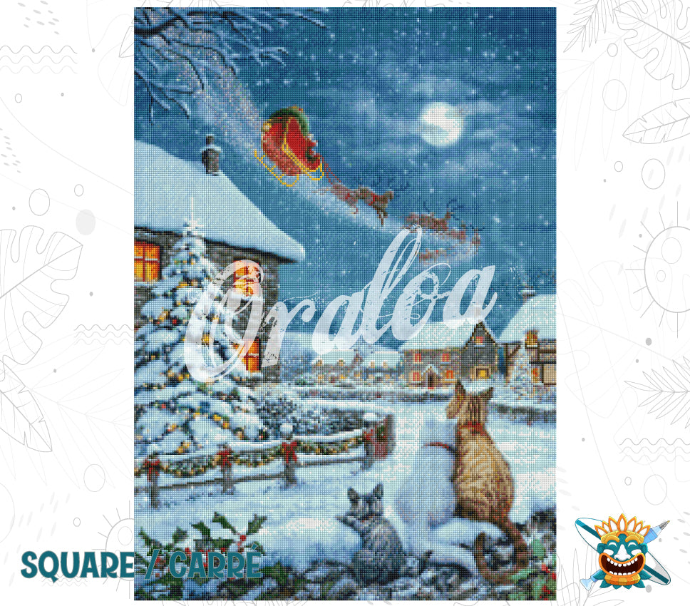 ORALOAダイヤモンドアート ChristmasWildlifeMagic Magic Night in Diamond Painting - By Daniel Rodgers at Oraloa