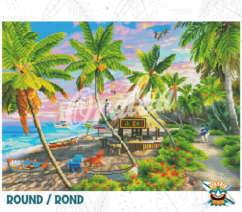 ORALOAダイヤモンドアート VeniceEveningSunset Paradise Sunset Walk in Diamond Painting - By Dominic Davison at