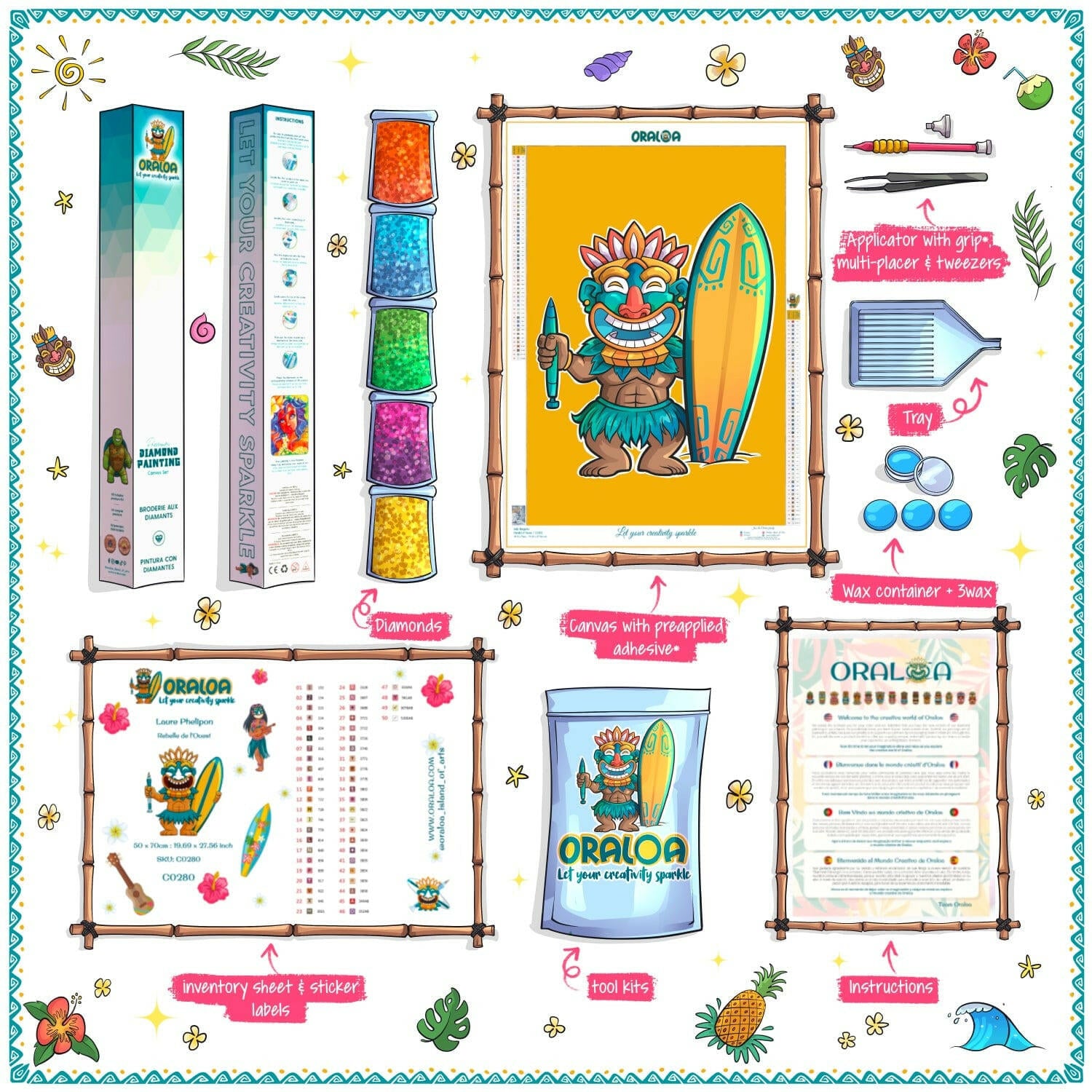 Friends of the Orient by Oraloa Design: Enchanting Diamond Painting Kit