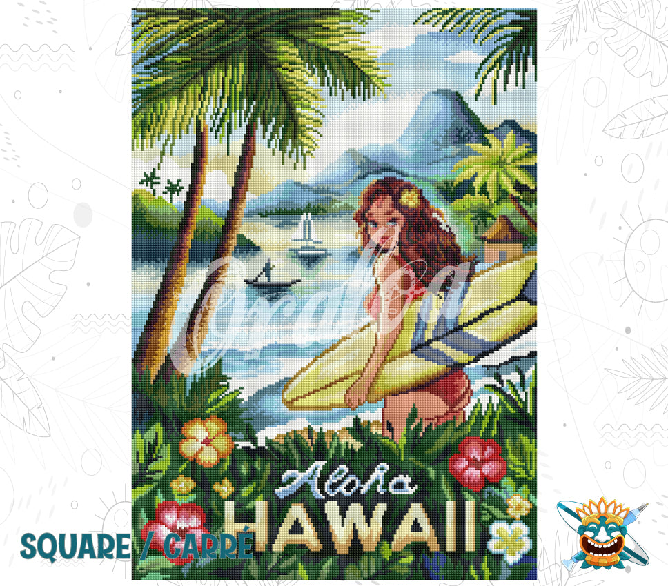 Diamond painting Visit Hawaii by Maria Chetkareva at Oraloa