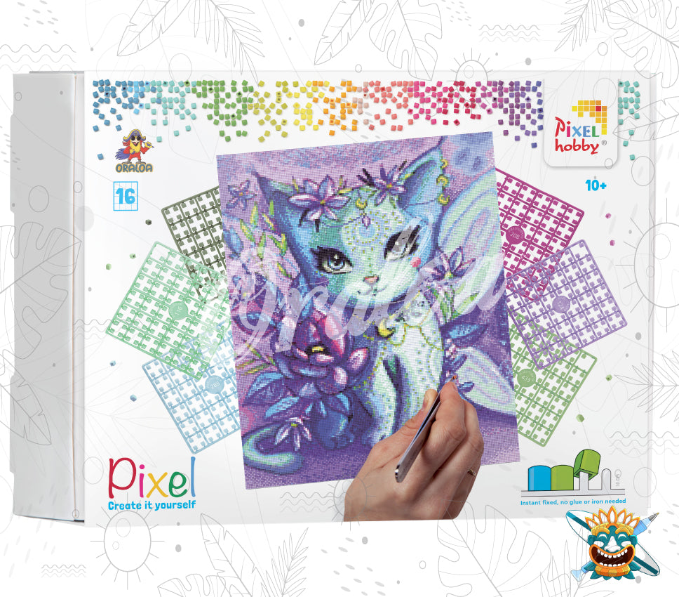 Pixel Hobby Oraloa – Blumenkatze