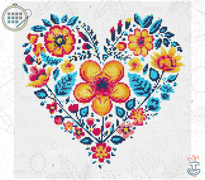 Heart in Bloom - Point de Croix Oraloa