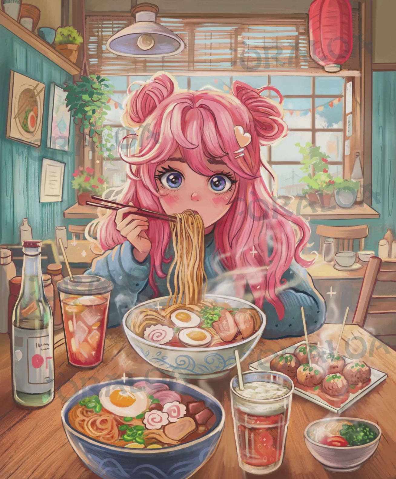 Diamond painting Ramen by Maria Chetkareva at Oraloa