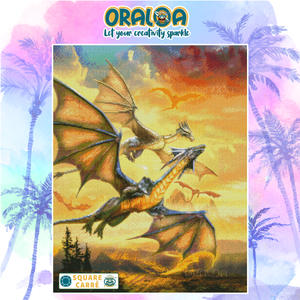 Dragon over the landscape