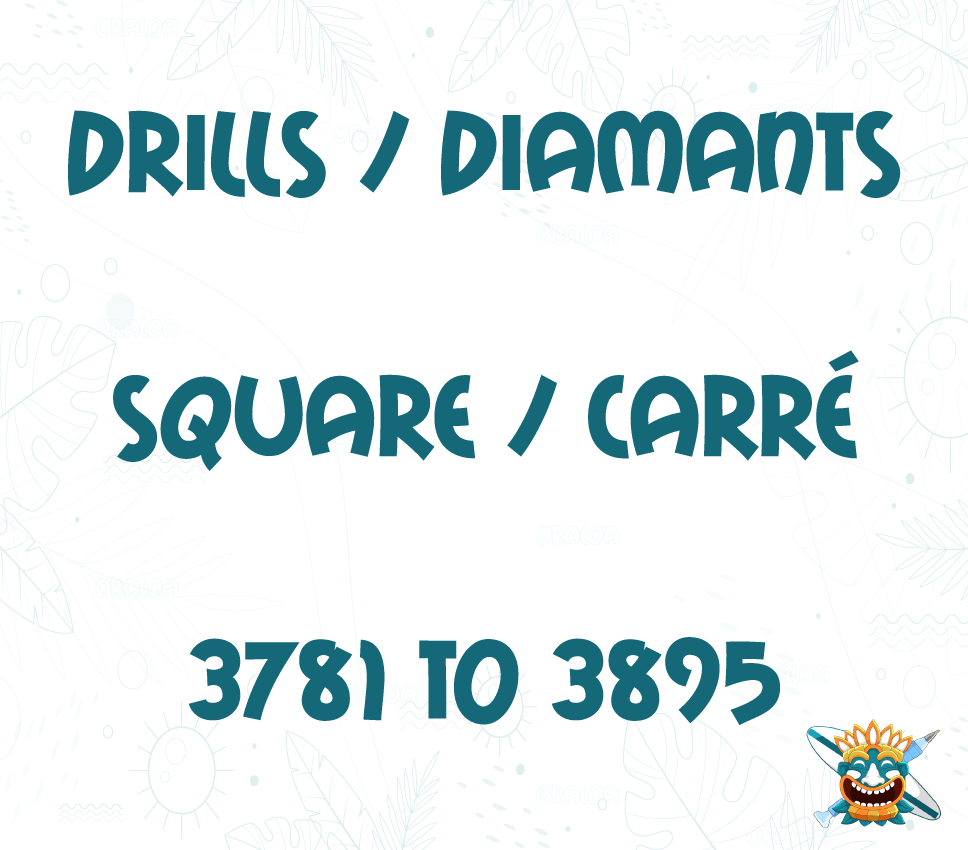 Square drills 3781 to 3895