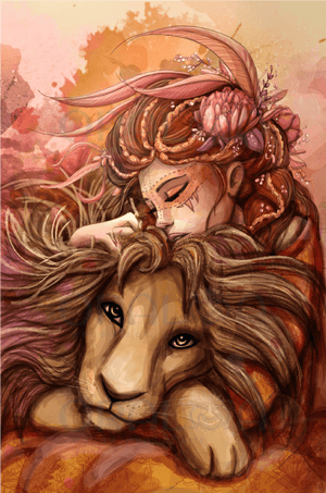 Dompteuse de lion Oraloa.