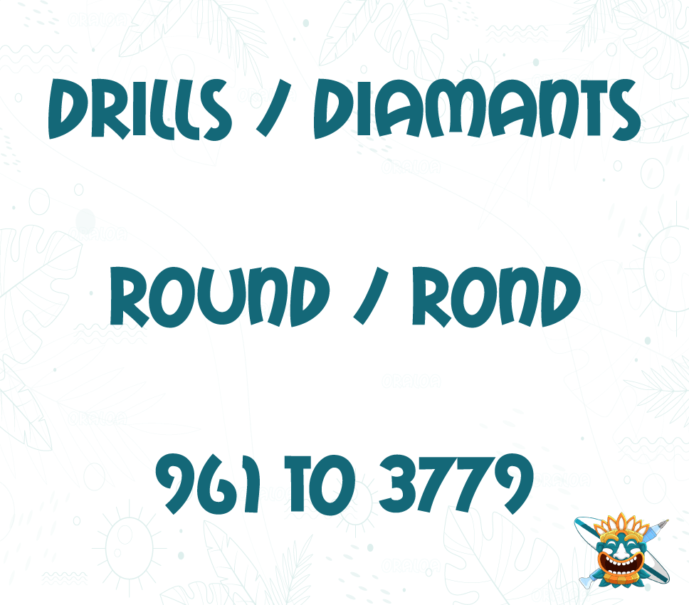 Round drills 961 to 3779