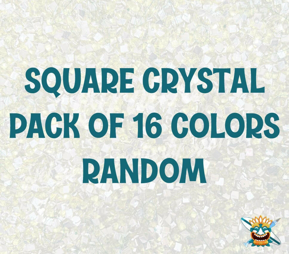 Pack of 16 Colors Random Crystal Square Oraloa.